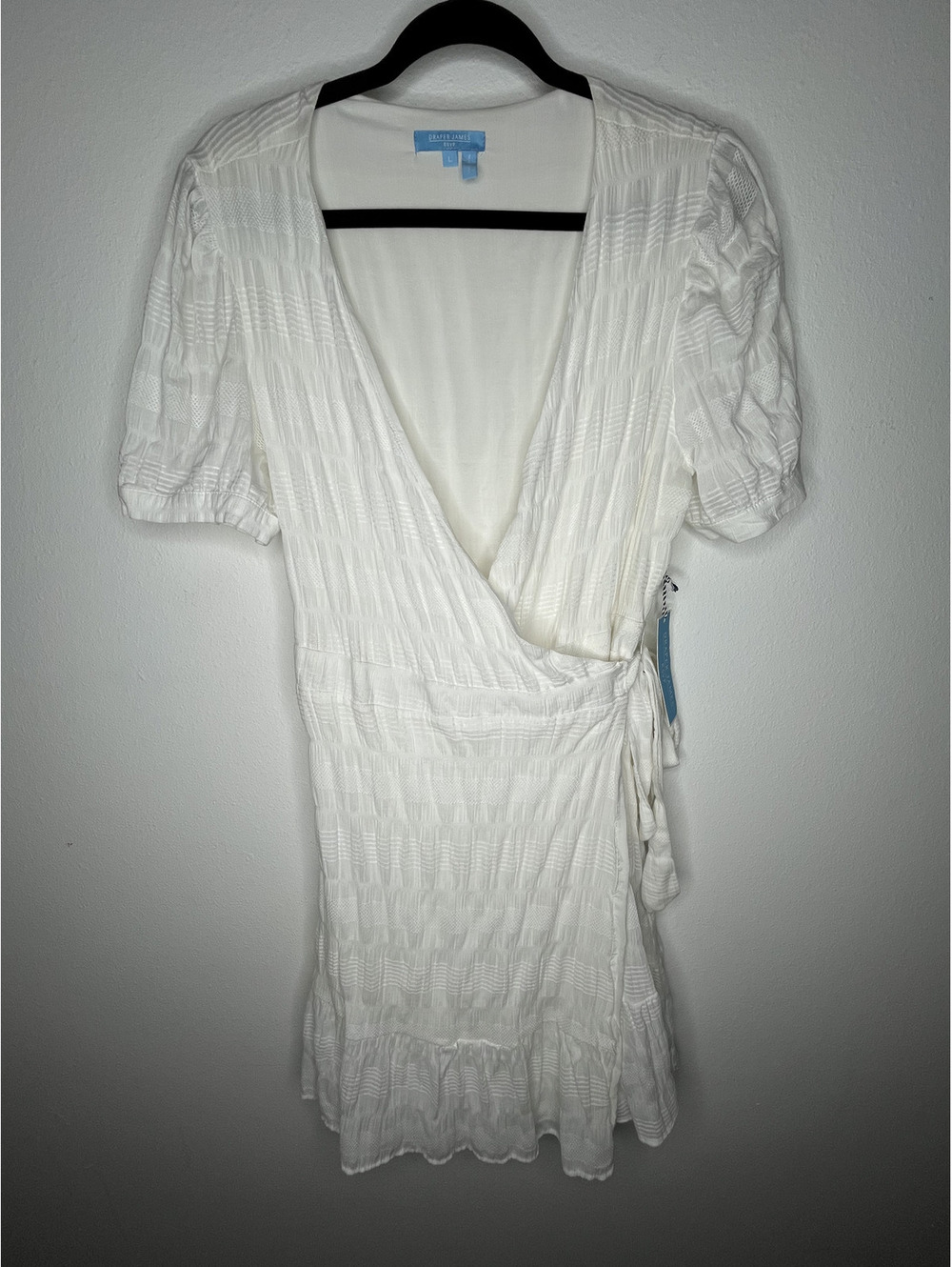 NWT Draper James Women's White/Wrap Dress Size Large